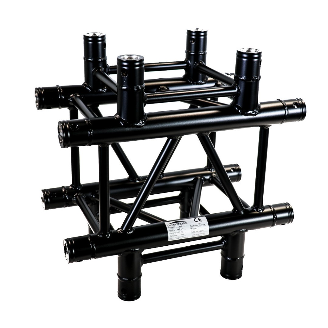 DT 34/3-C41-X Black – Heavy Duty 4-Weg Truss Kruising Zwart